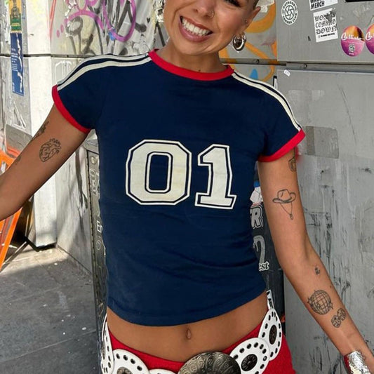 Hesaco Brazil Baby Tees Vintage Baby Tees for Women Brazil Shirt Y2k Tops Mexico Crop Top Jersey 2000s Summer Going Out Tops