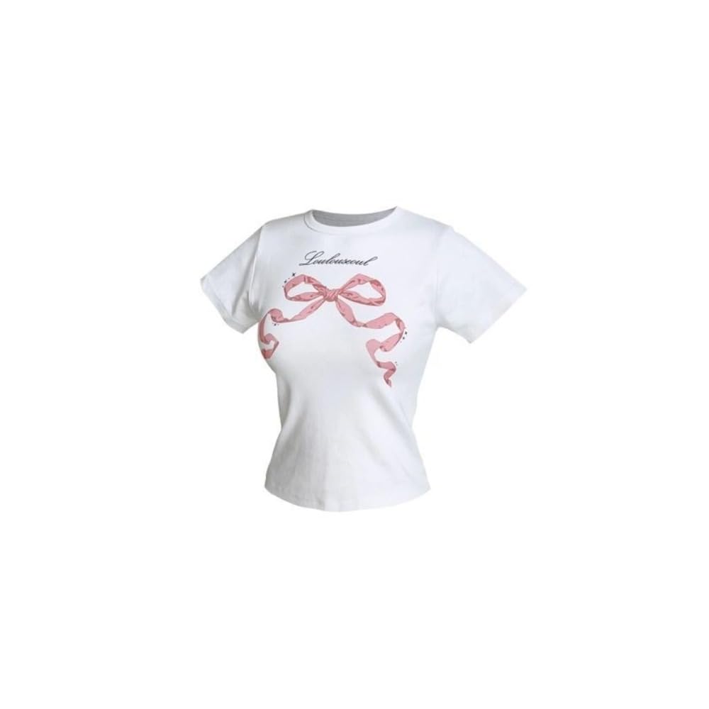 Hesaco Y2K Graphic Tees for Women - Baby Tees Grunge Sexy Cropped Tops