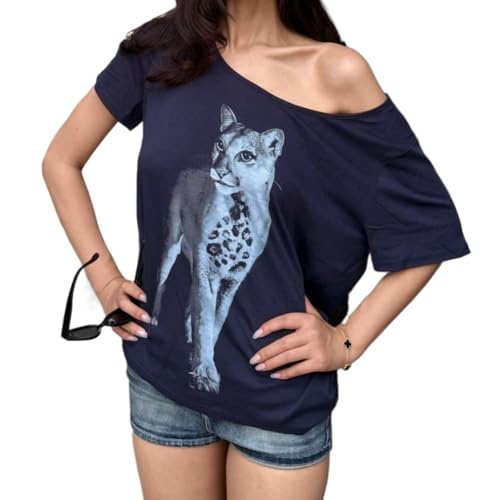 Off The Shoulder Cute Shirts Lip Print Tops