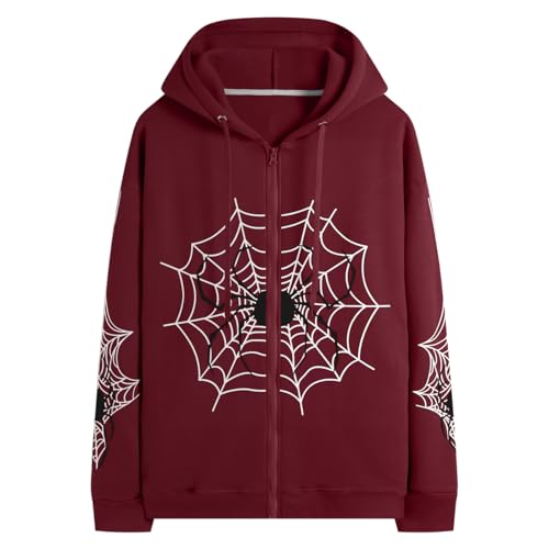 Hesaco Vintage Y2K Unisex Spider Hoodie