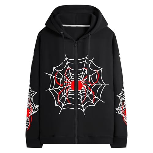 Hesaco Vintage Y2K Unisex Spider Hoodie
