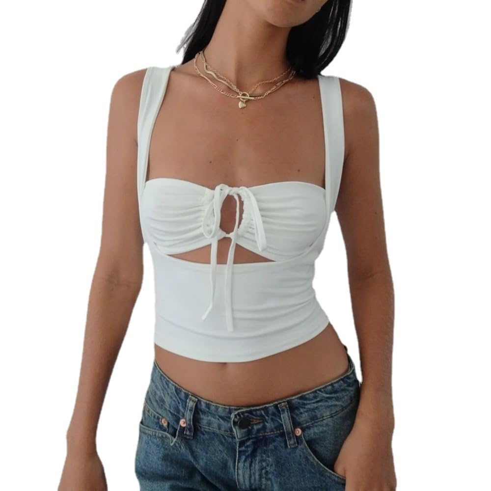 Hesaco Y2K Graphic Tees for Women - Baby Tees Grunge Sexy Cropped Tops