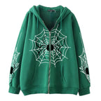 Hesaco Vintage Y2K Unisex Spider Hoodie
