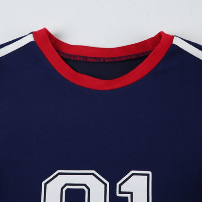 Hesaco Jersey Shirts for Women Jersey Top Number Shirts Jersey Crop Top Jerseys Y2k Number Top Long Sleeve Streetwear
