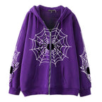 Hesaco Vintage Y2K Unisex Spider Hoodie
