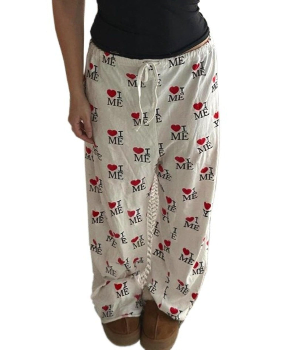 HESACO Sweatpants Y2K Flare Pants Streetwear | Color: White | Image 1