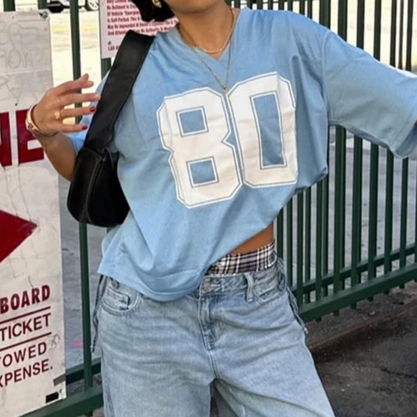 Hesaco Womens Graphic Tees - Oversized Jersey Summer Top Jersey Top Coquette Clothes Y2k Streetwear Short Sleeve Shirts