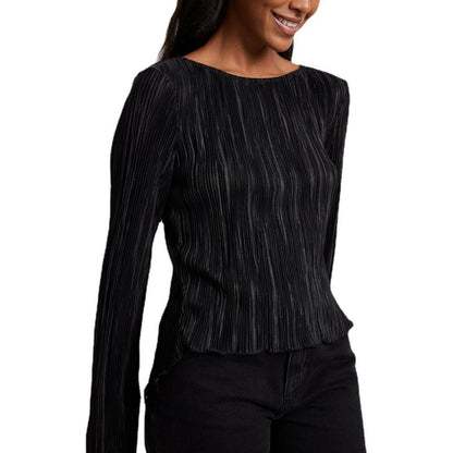 Hesaco Shirts for Women - Long Sleeve Crop Top Loose Fitted Crewneck Tops Tie Top Bell Sleeves Top Casual Y2k Outfits Clothes
